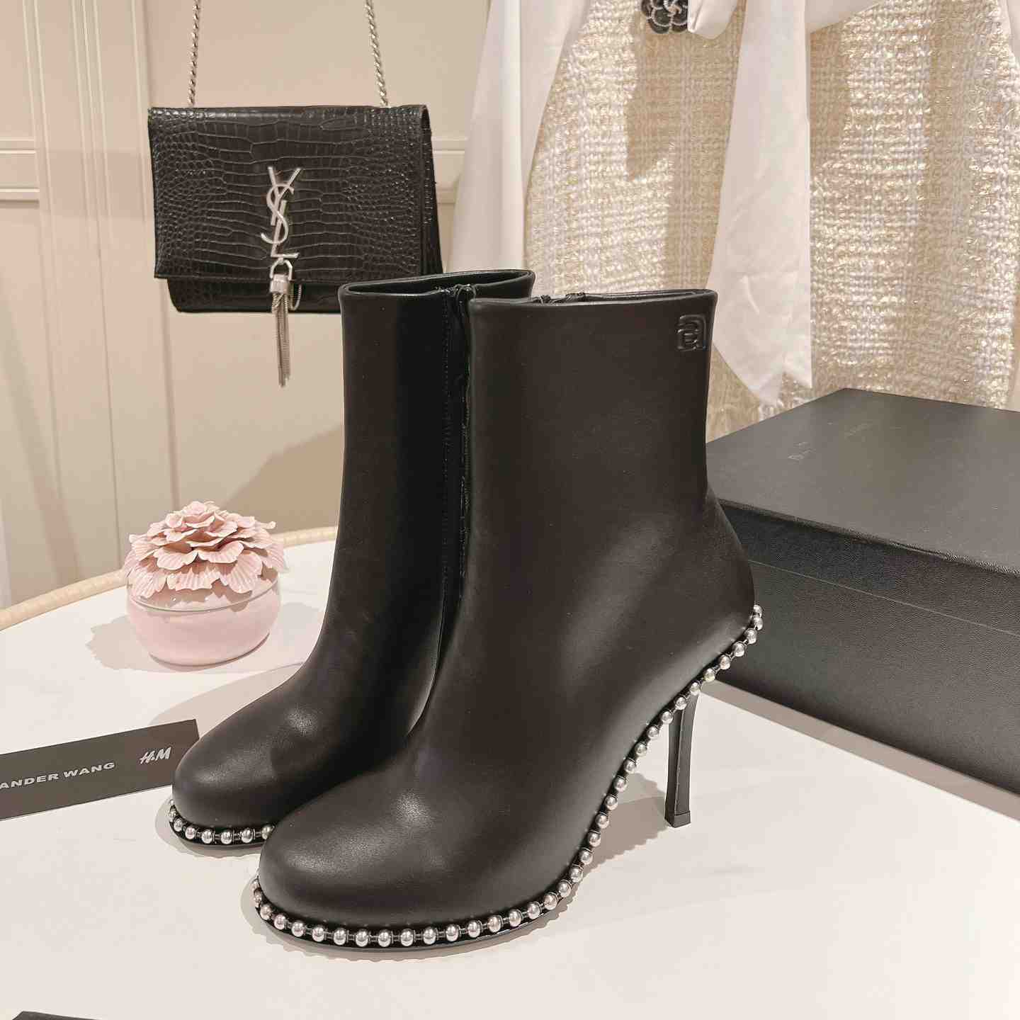 Alexander Wang Nova Round Toe Ankle Boot In Leather - PerfectKickZ