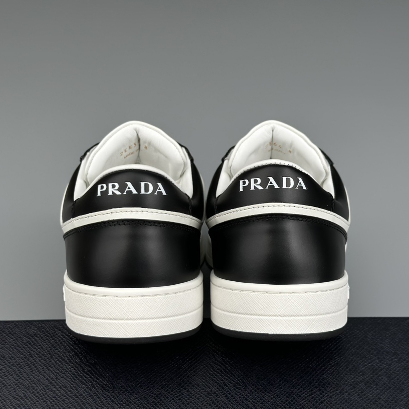 Prada Downtown Perforated Leather Sneakers - PerfectKickZ