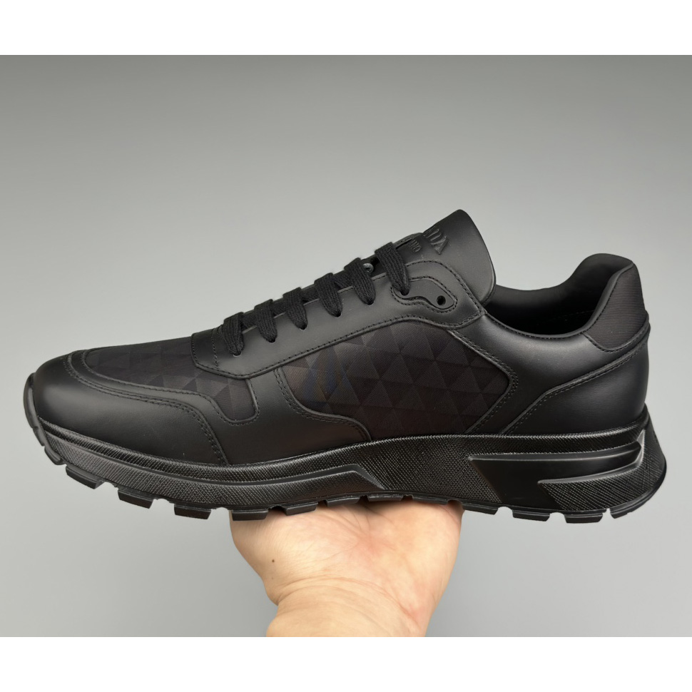Prada Leather And Re-Nylon High-top Sneakers - PerfectKickZ