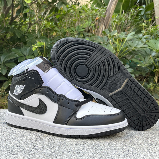 Air Jordan 1 Mid SE “Panda Elephant” Sneaker    FB9911-001 - PerfectKickZ