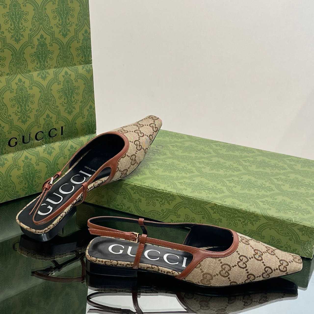 Gucci Women's GG Slingback Ballet Flat - PerfectKickZ