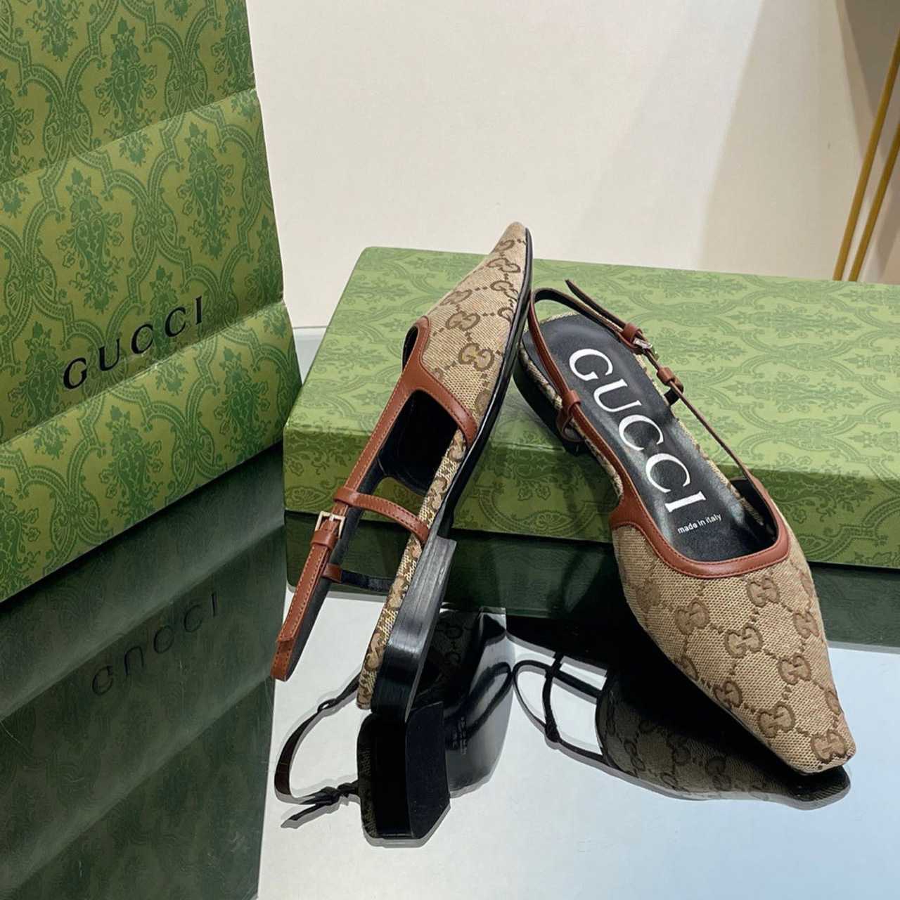 Gucci Women's GG Slingback Ballet Flat - PerfectKickZ