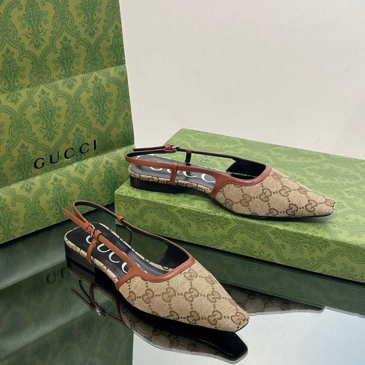 Gucci Women's GG Slingback Ballet Flat - PerfectKickZ