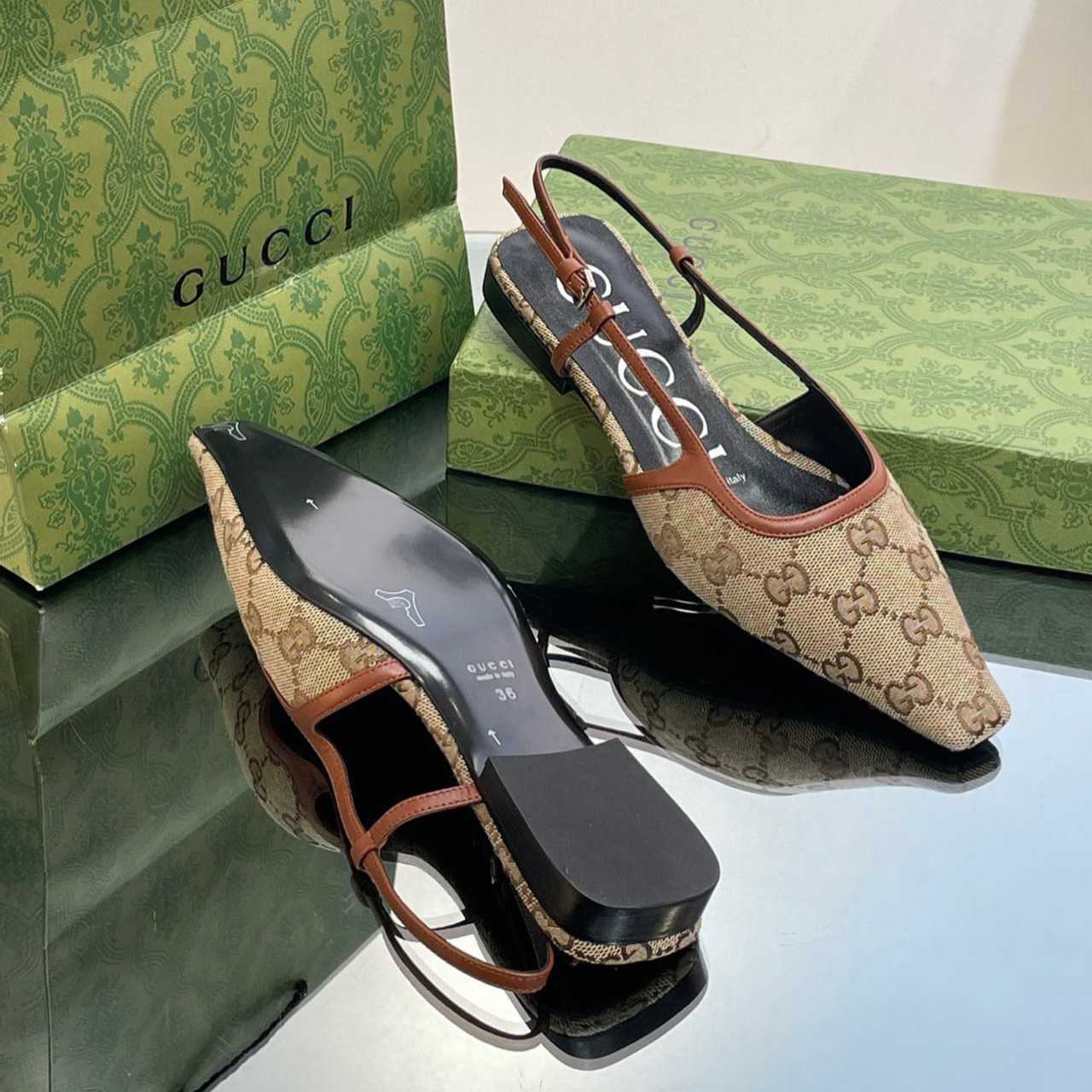 Gucci Women's GG Slingback Ballet Flat - PerfectKickZ