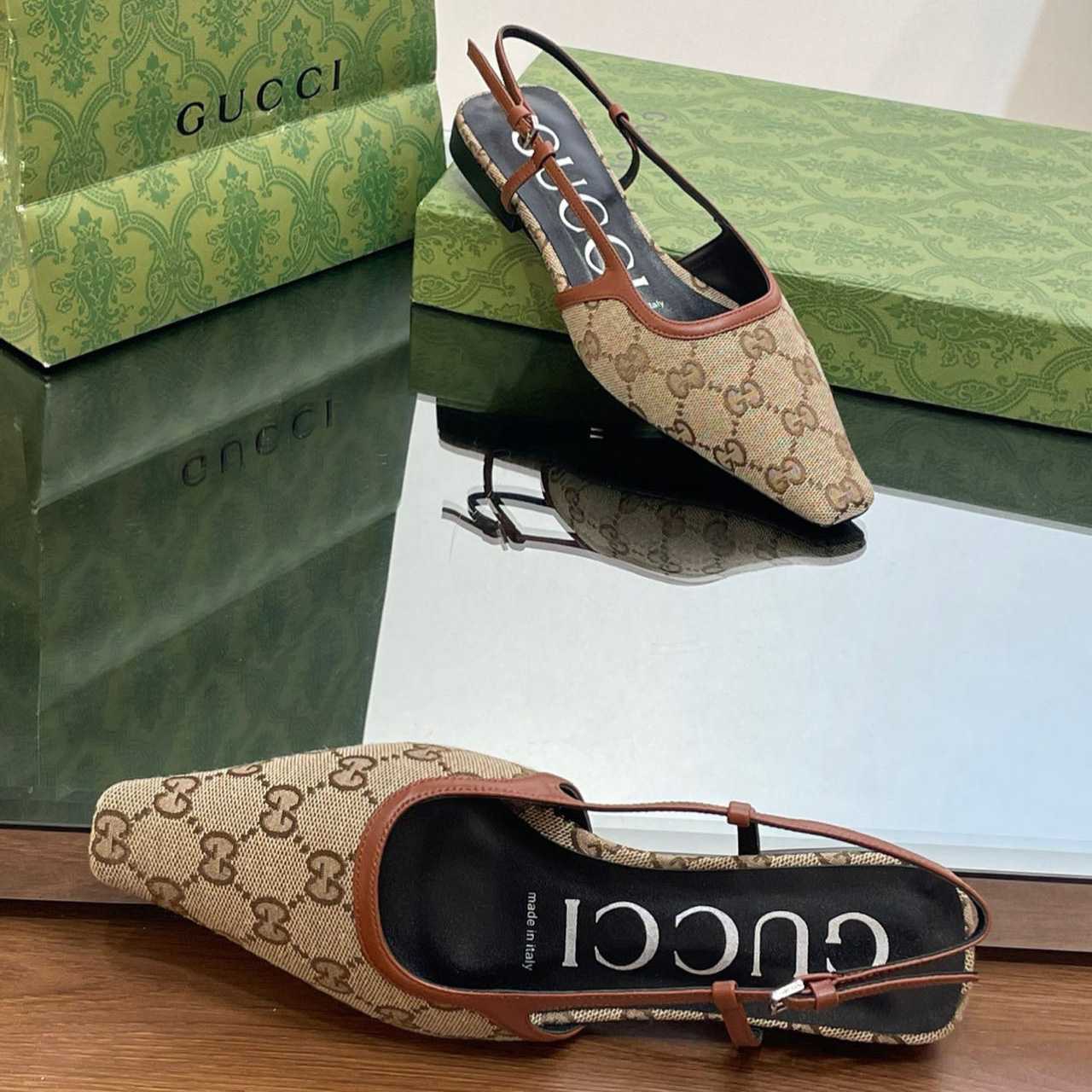 Gucci Women's GG Slingback Ballet Flat - PerfectKickZ