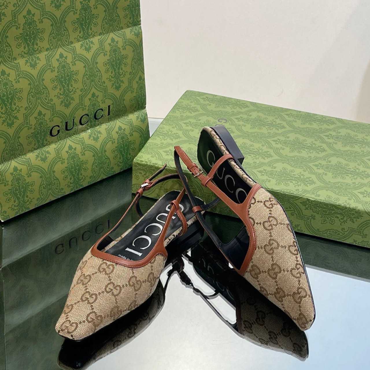 Gucci Women's GG Slingback Ballet Flat - PerfectKickZ