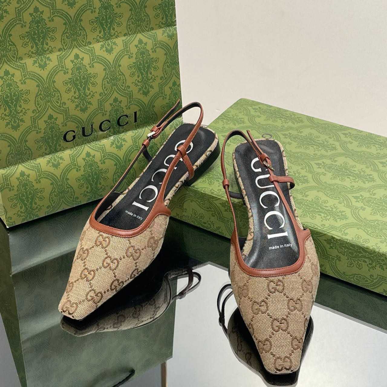 Gucci Women's GG Slingback Ballet Flat - PerfectKickZ