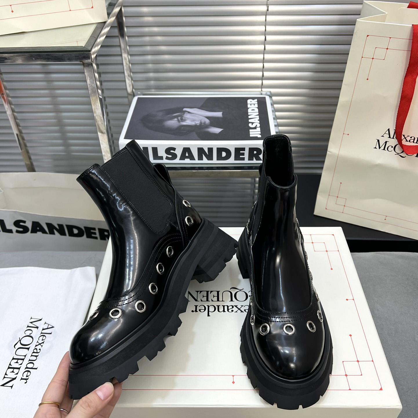 Alexander Mcqueen Stud Embellishment Ankle Boots - PerfectKickZ