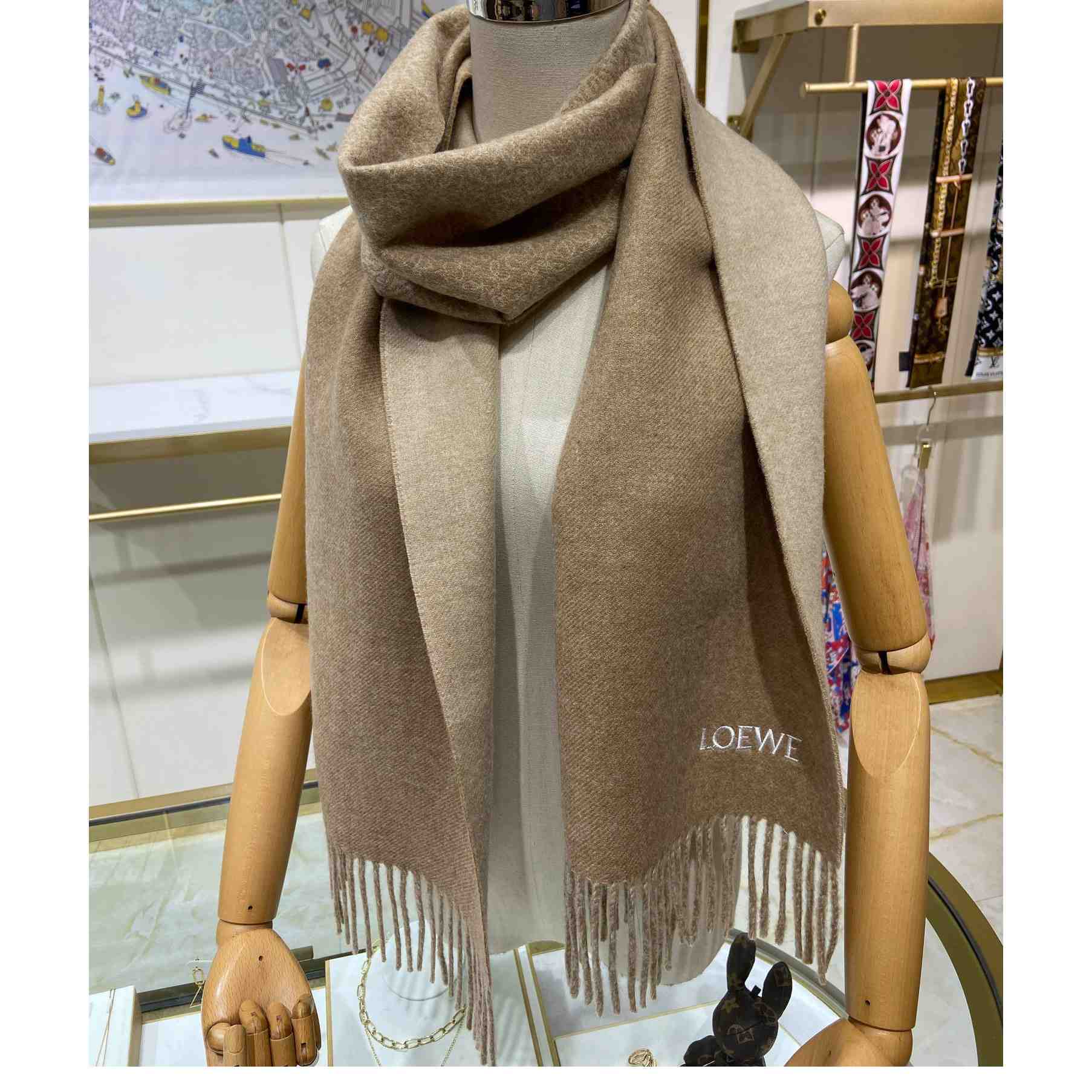 Loewe Scarf In Wool And Cashmere - PerfectKickZ