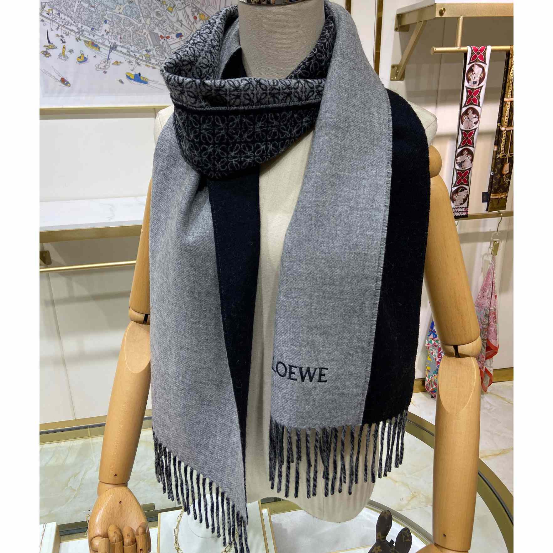 Loewe Scarf In Wool And Cashmere - PerfectKickZ