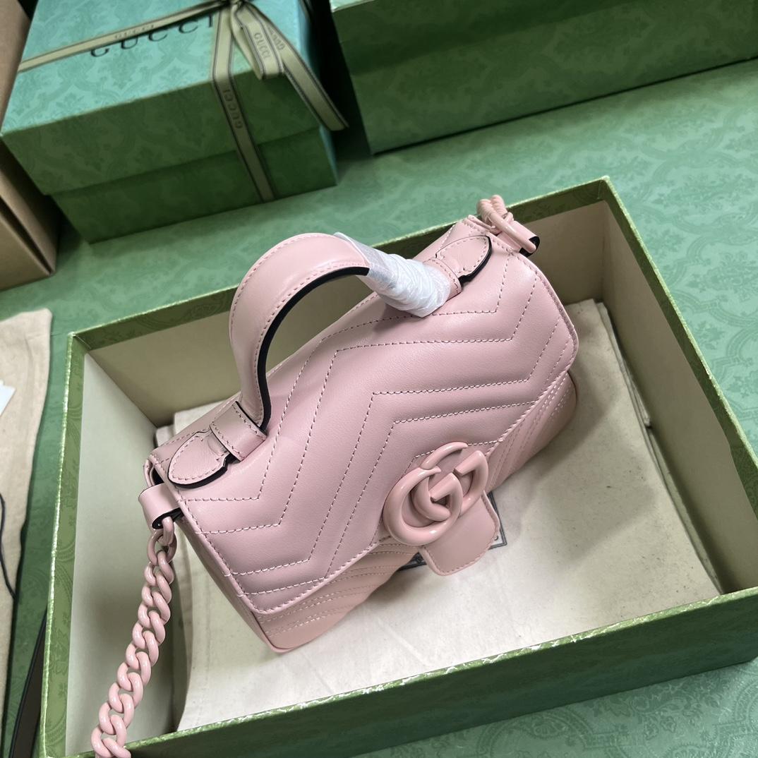 Gucci GG Marmont Mini Top Handle Bag(21-15.5-8cm) - PerfectKickZ
