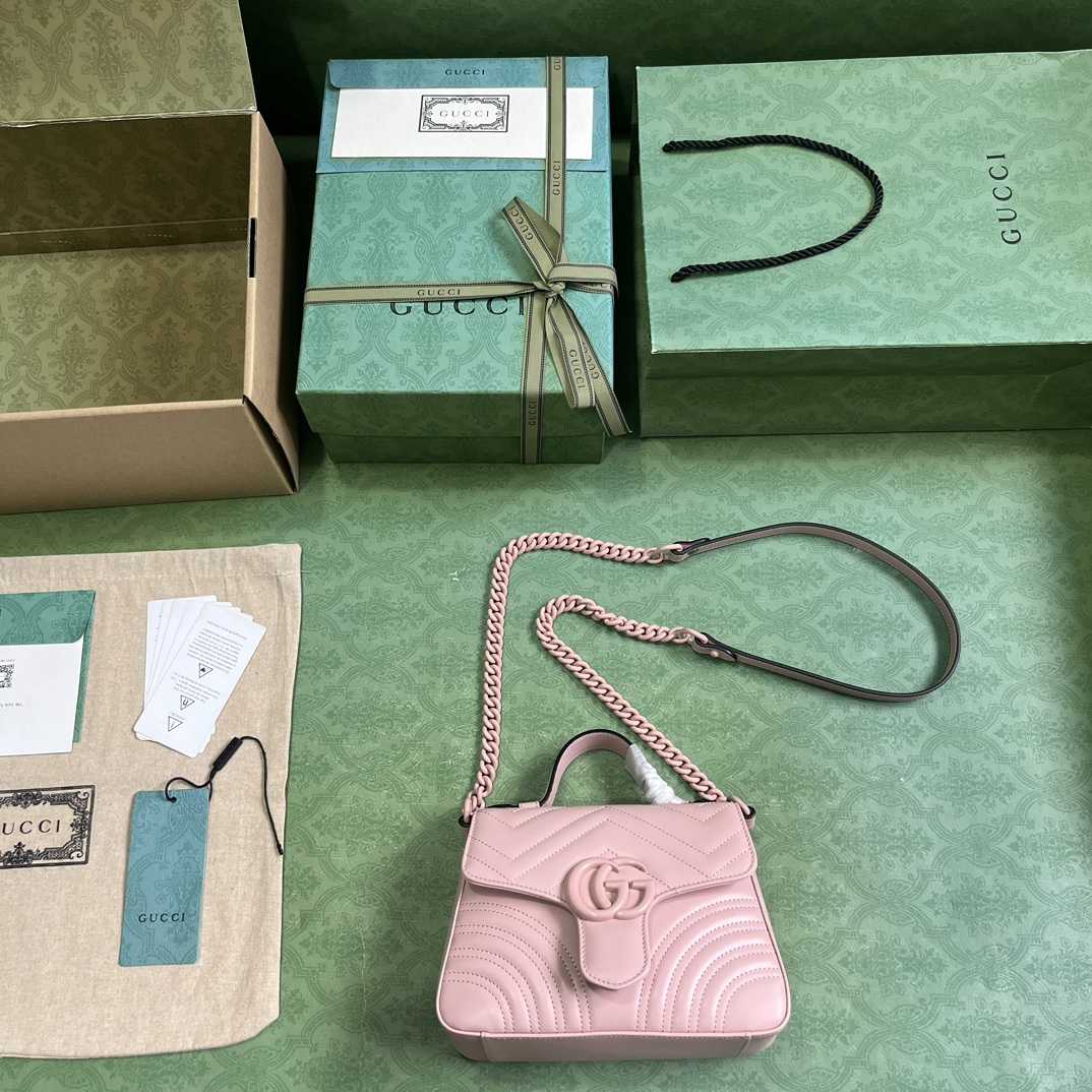 Gucci GG Marmont Mini Top Handle Bag(21-15.5-8cm) - PerfectKickZ