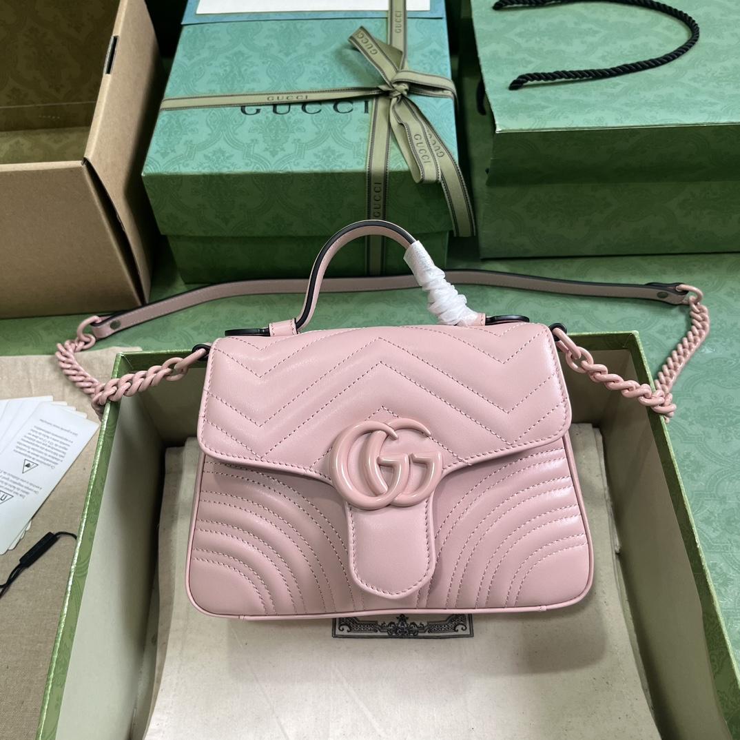 Gucci GG Marmont Mini Top Handle Bag(21-15.5-8cm) - PerfectKickZ