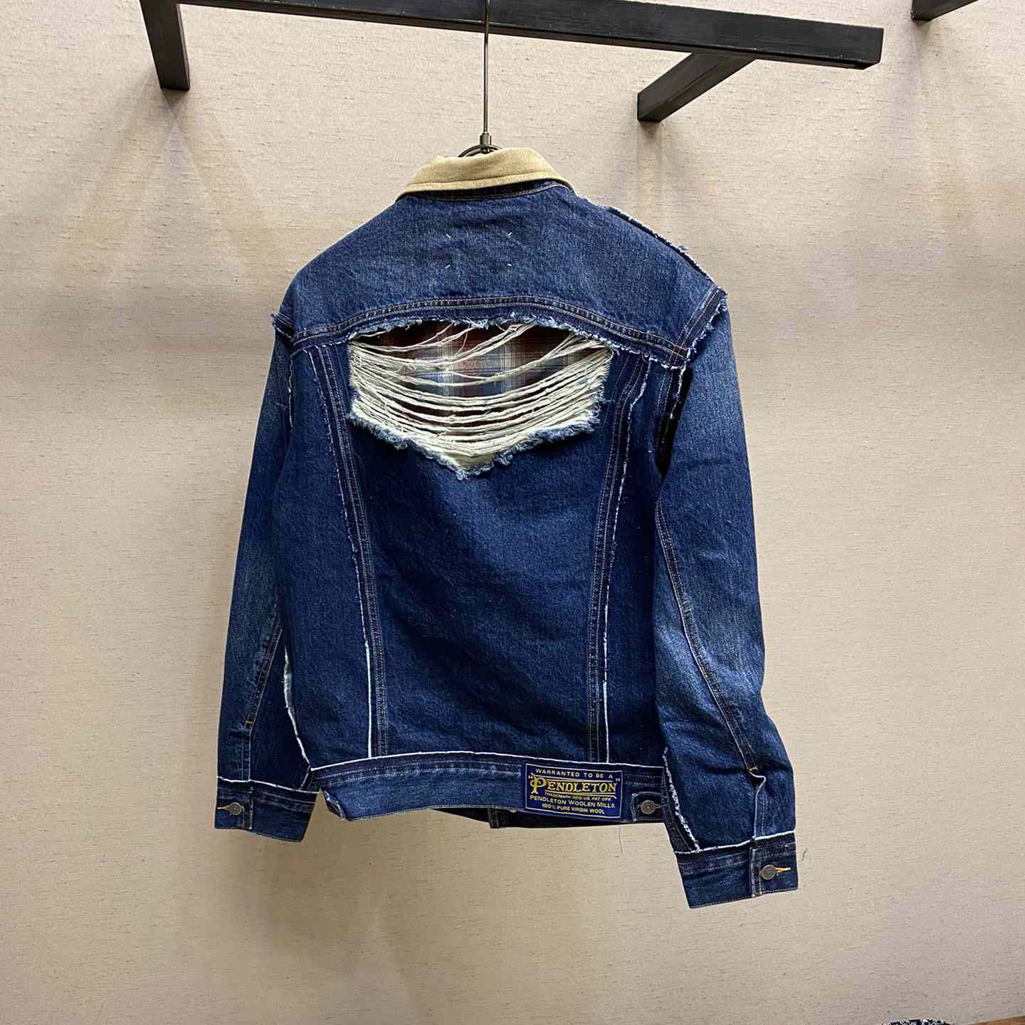 Maison Margiela Ripped-detail Denim Jacket - PerfectKickZ