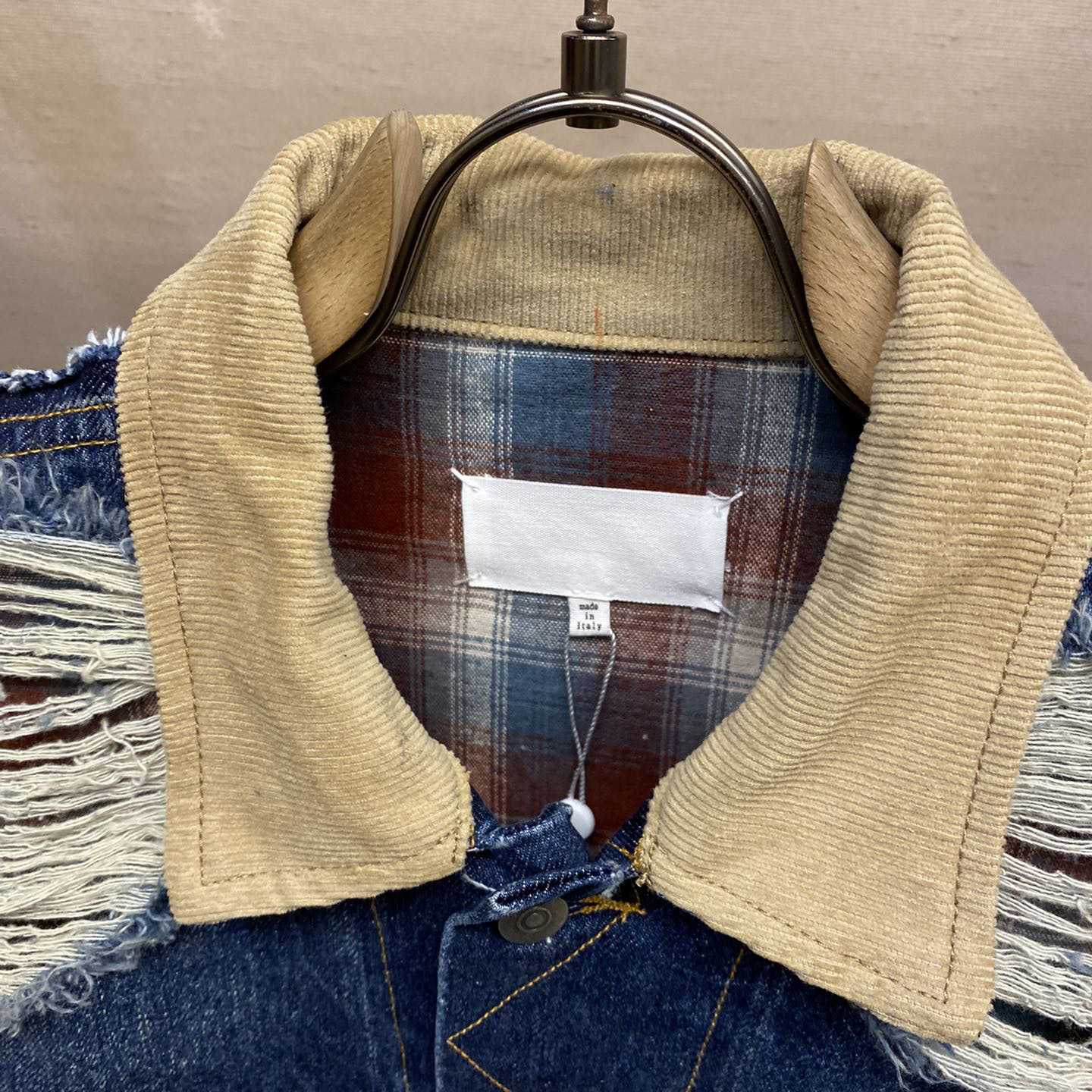 Maison Margiela Ripped-detail Denim Jacket - PerfectKickZ