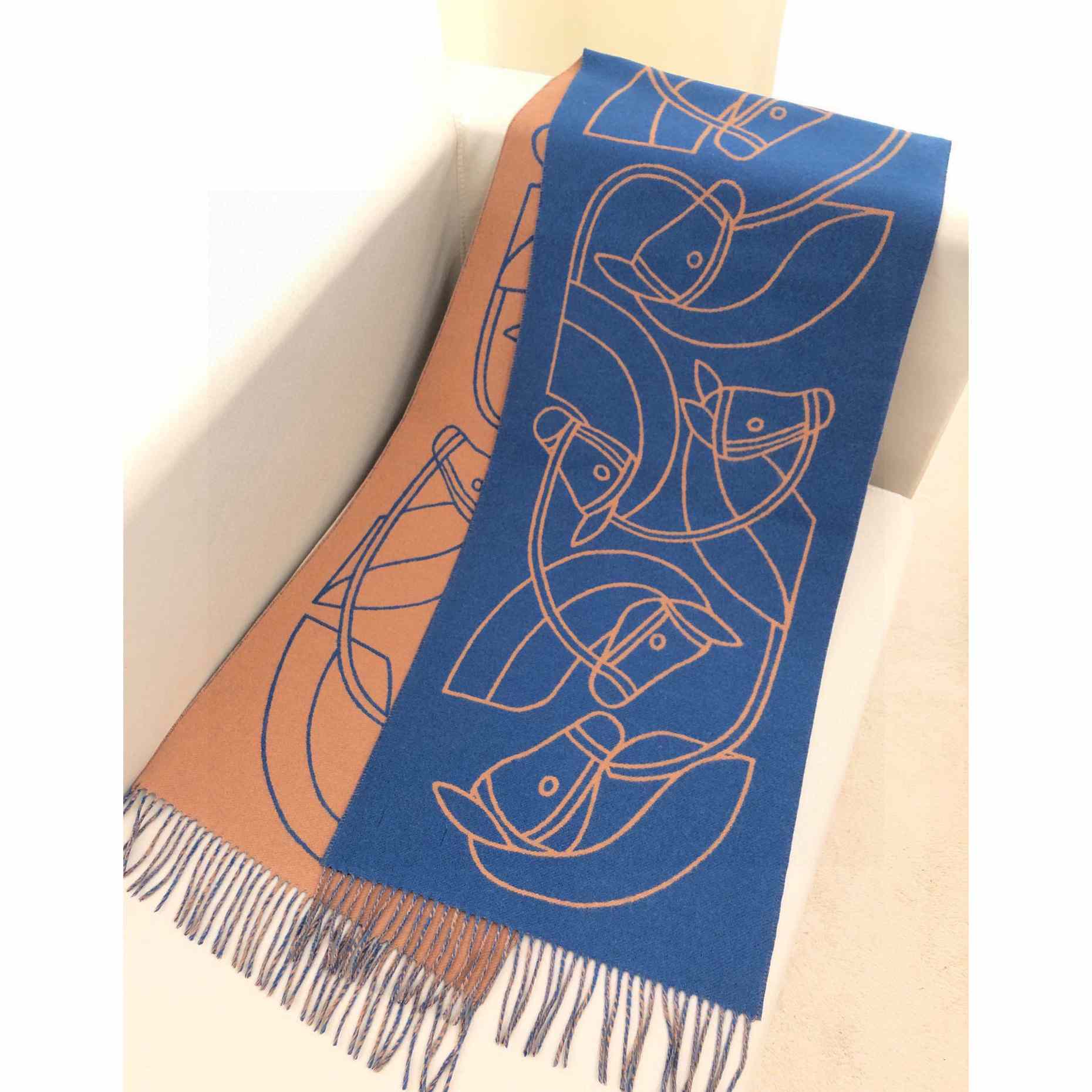 Hermes Casaque Entrelacs Equestres muffler  - PerfectKickZ