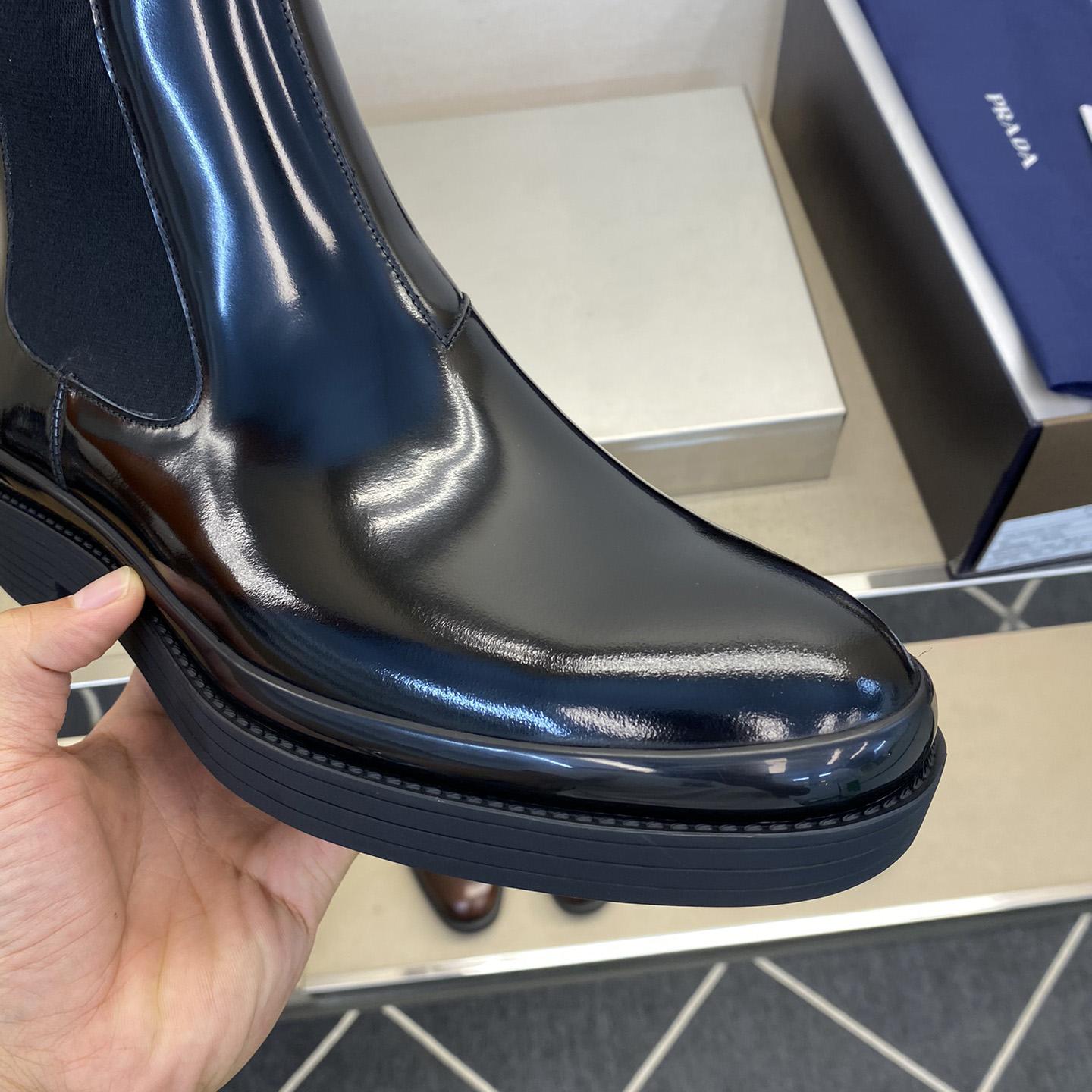 Prada Brushed Leather Chelsea Boots - PerfectKickZ