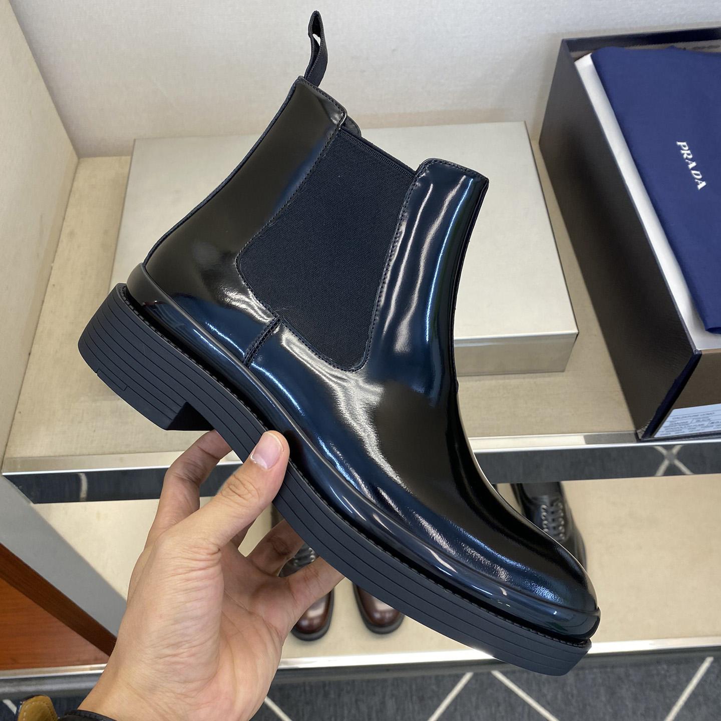 Prada Brushed Leather Chelsea Boots - PerfectKickZ