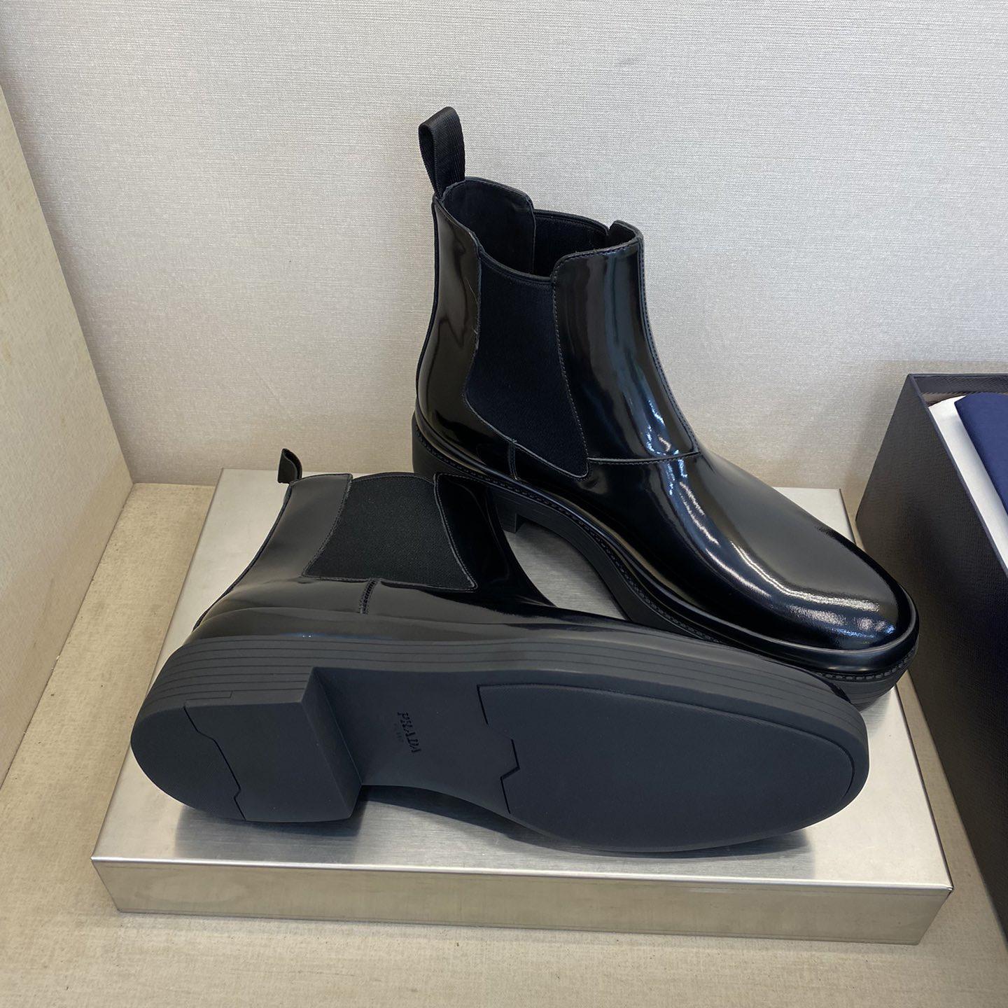Prada Brushed Leather Chelsea Boots - PerfectKickZ