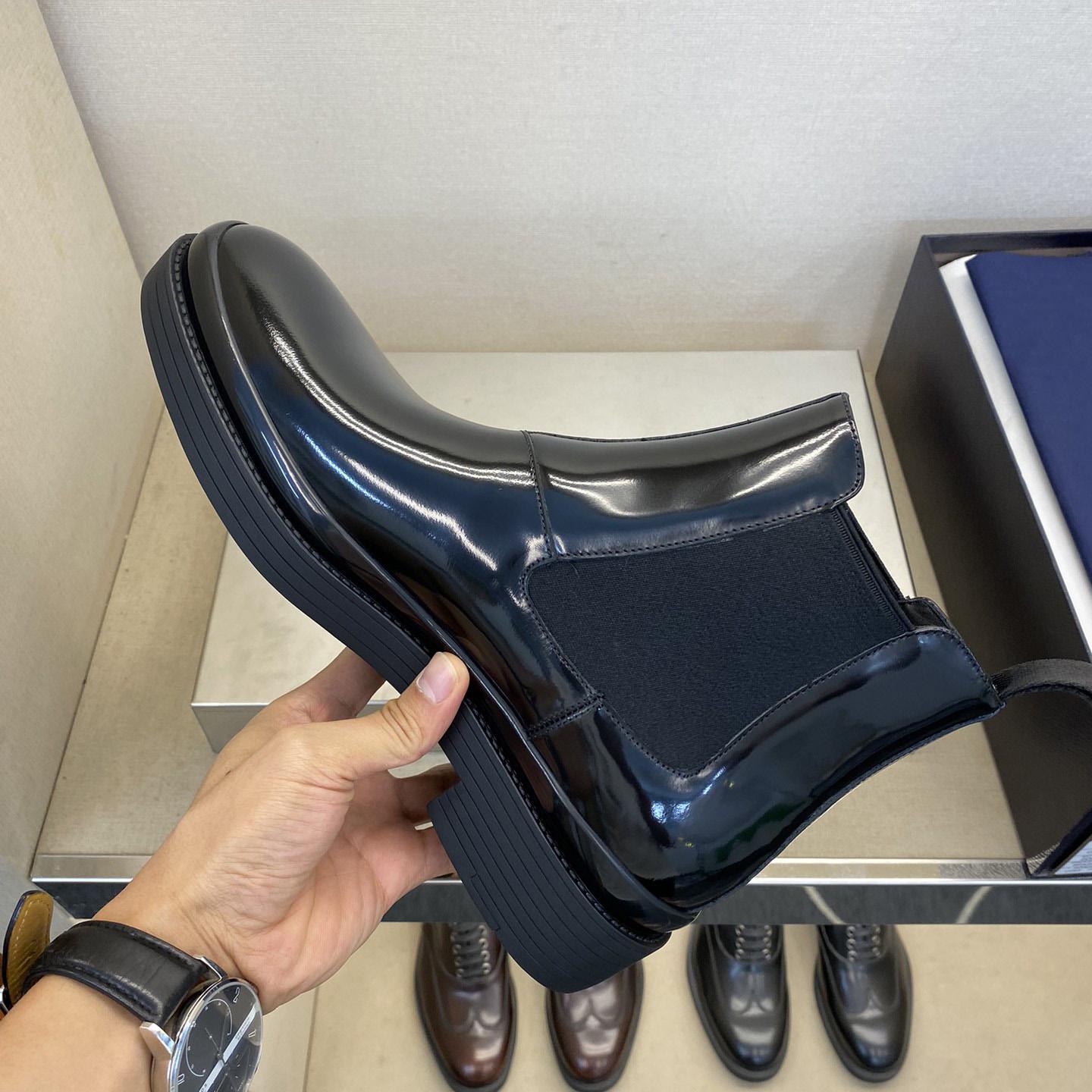 Prada Brushed Leather Chelsea Boots - PerfectKickZ