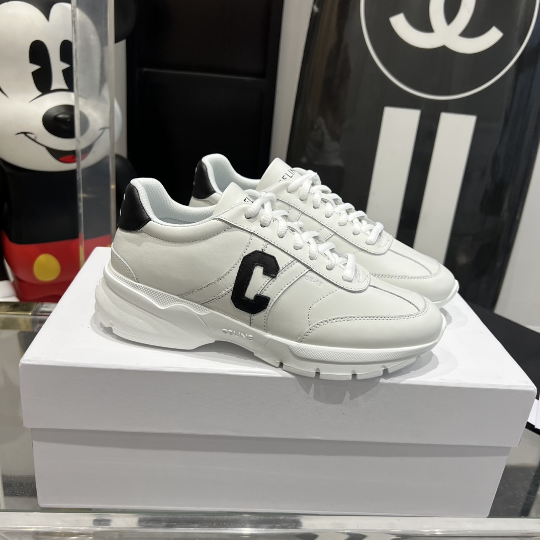 Celine Runner CR-02 Low Lace-up Sneaker In Calfskin - PerfectKickZ