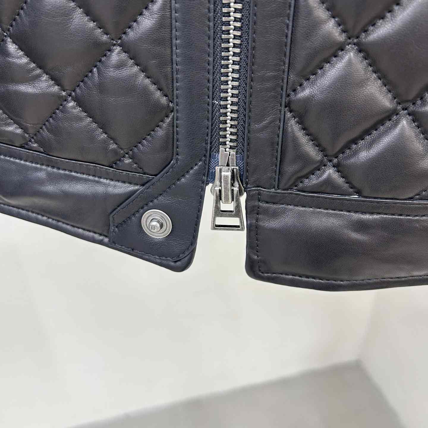 Dior Feather Nappa Quilted Cafe Racer - 