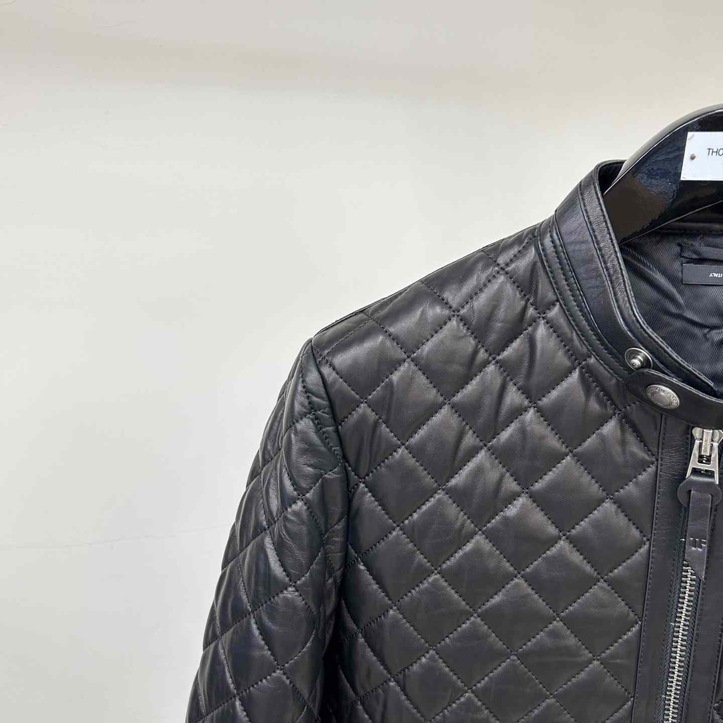 Dior Feather Nappa Quilted Cafe Racer - 