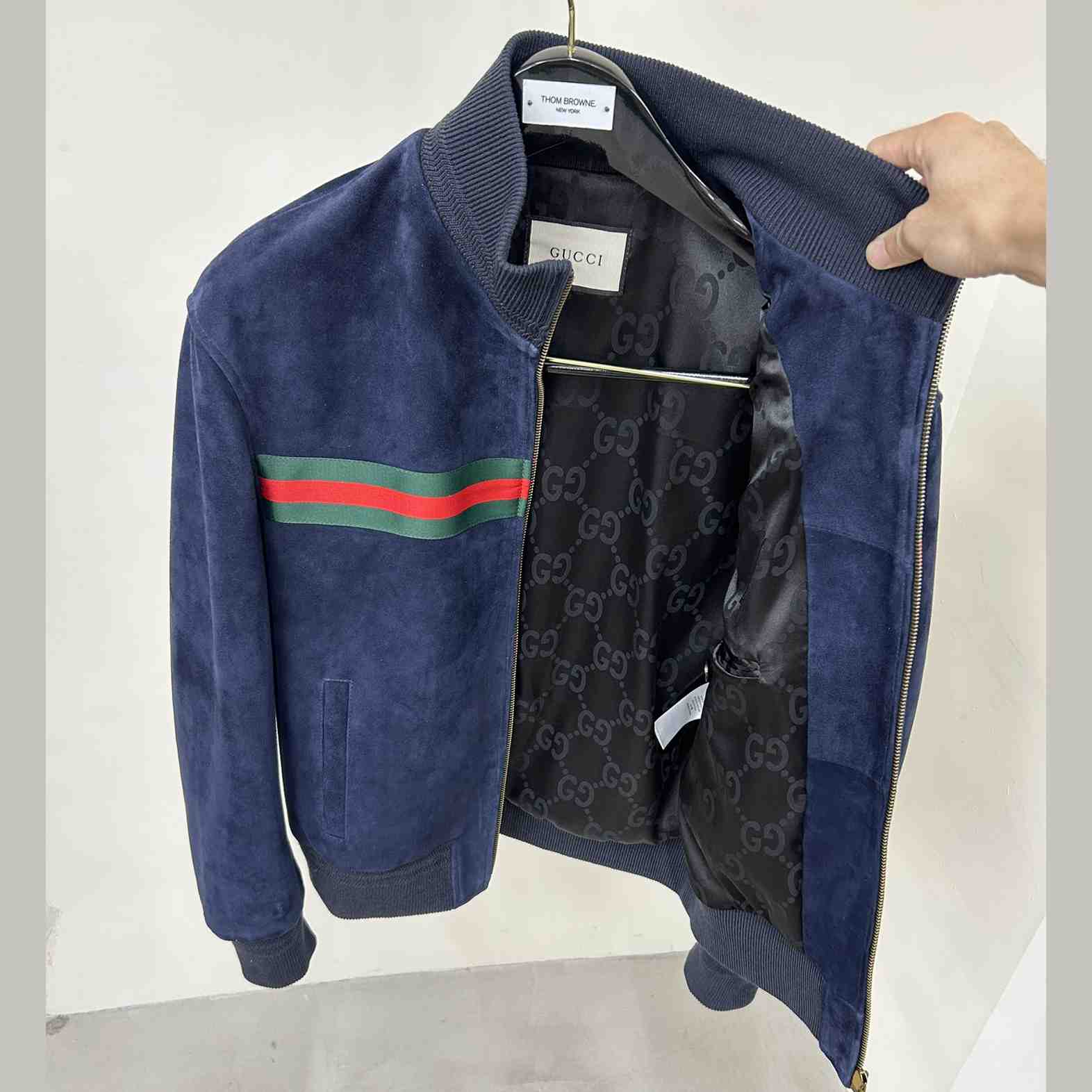 Gucci Suede Bomber Jacket - PerfectKickZ