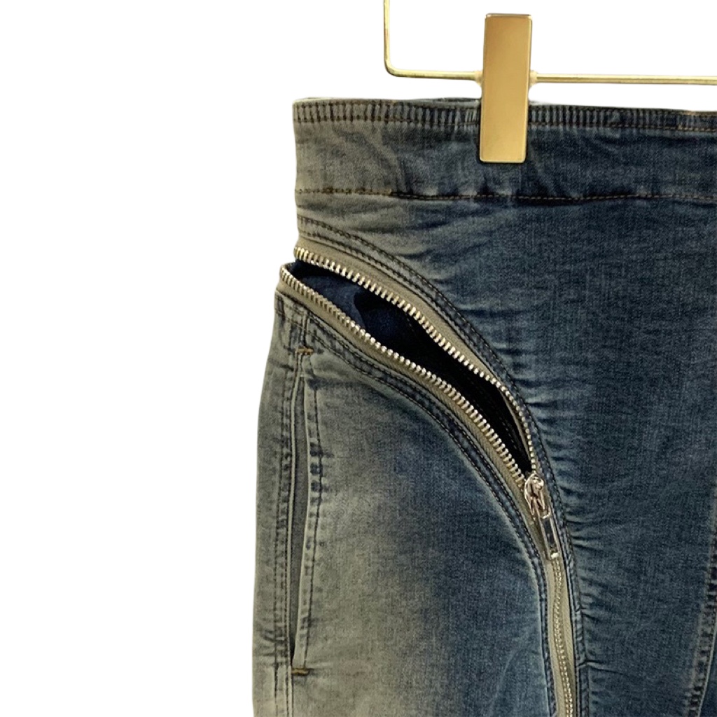 Rick Owens Drkshdw Aircut Washed Denim Shorts - PerfectKickZ
