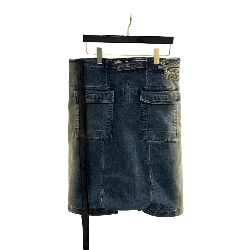 Rick Owens Drkshdw Aircut Washed Denim Shorts - PerfectKickZ