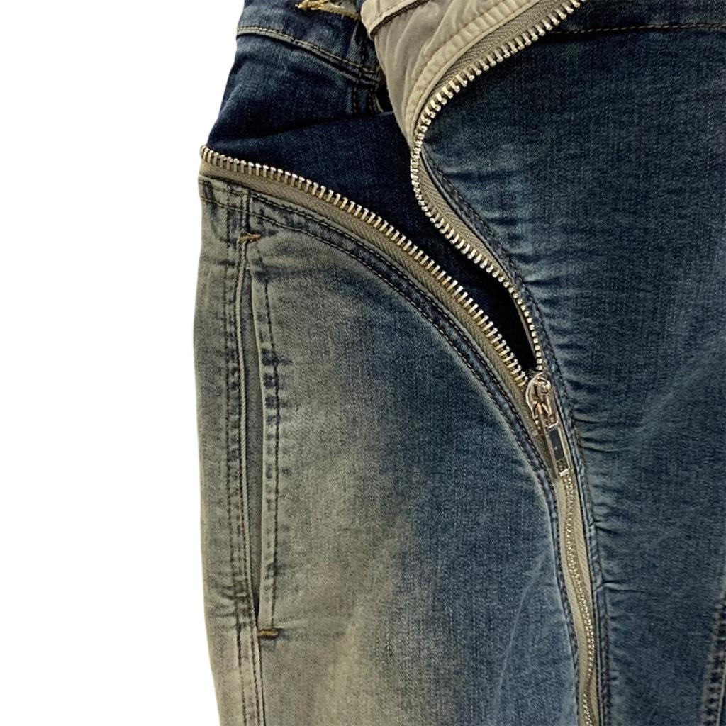 Rick Owens Drkshdw Aircut Washed Denim Shorts - PerfectKickZ