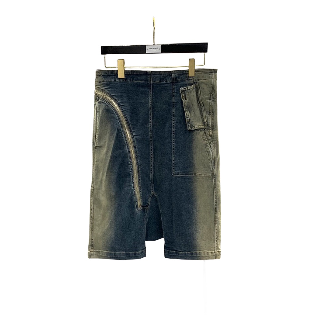 Rick Owens Drkshdw Aircut Washed Denim Shorts - PerfectKickZ