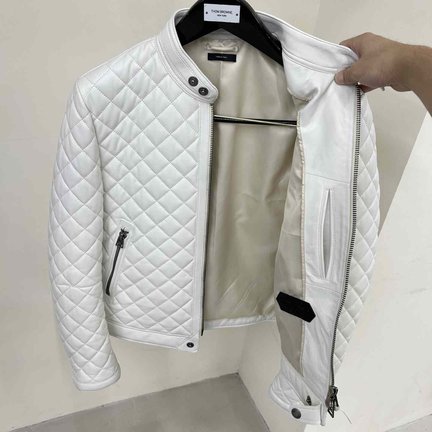 Dior Feather Nappa Quilted Cafe Racer - PerfectKickZ