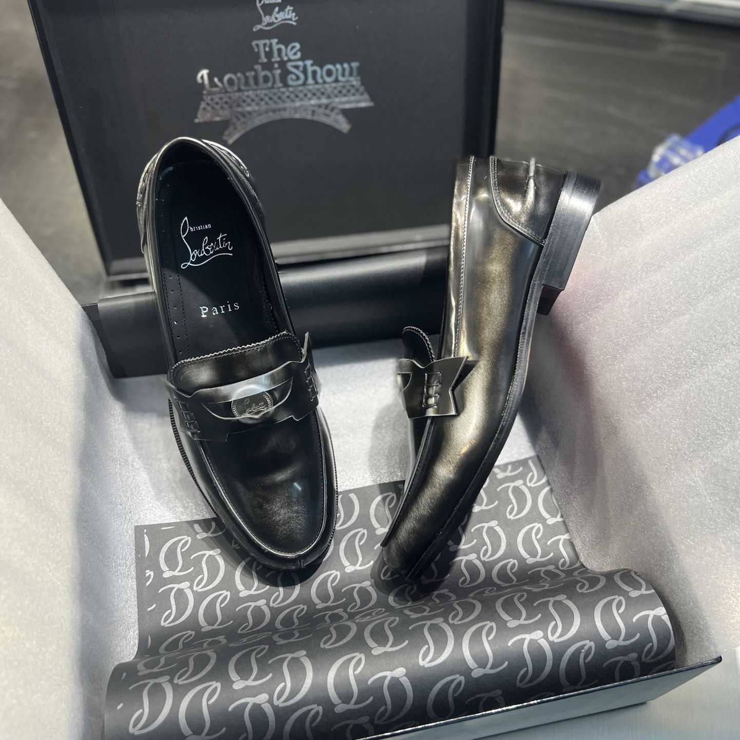 Christian Louboutin Penny Loafers - Calf leather - Silver - PerfectKickZ