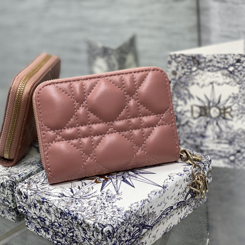 Dior Small Lady Dior Voyageur Coin Purse - PerfectKickZ