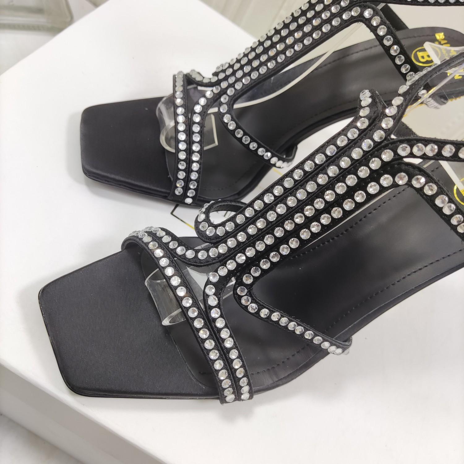 Balmain Moneta 95mm Crystal-embellished Sandals - PerfectKickZ
