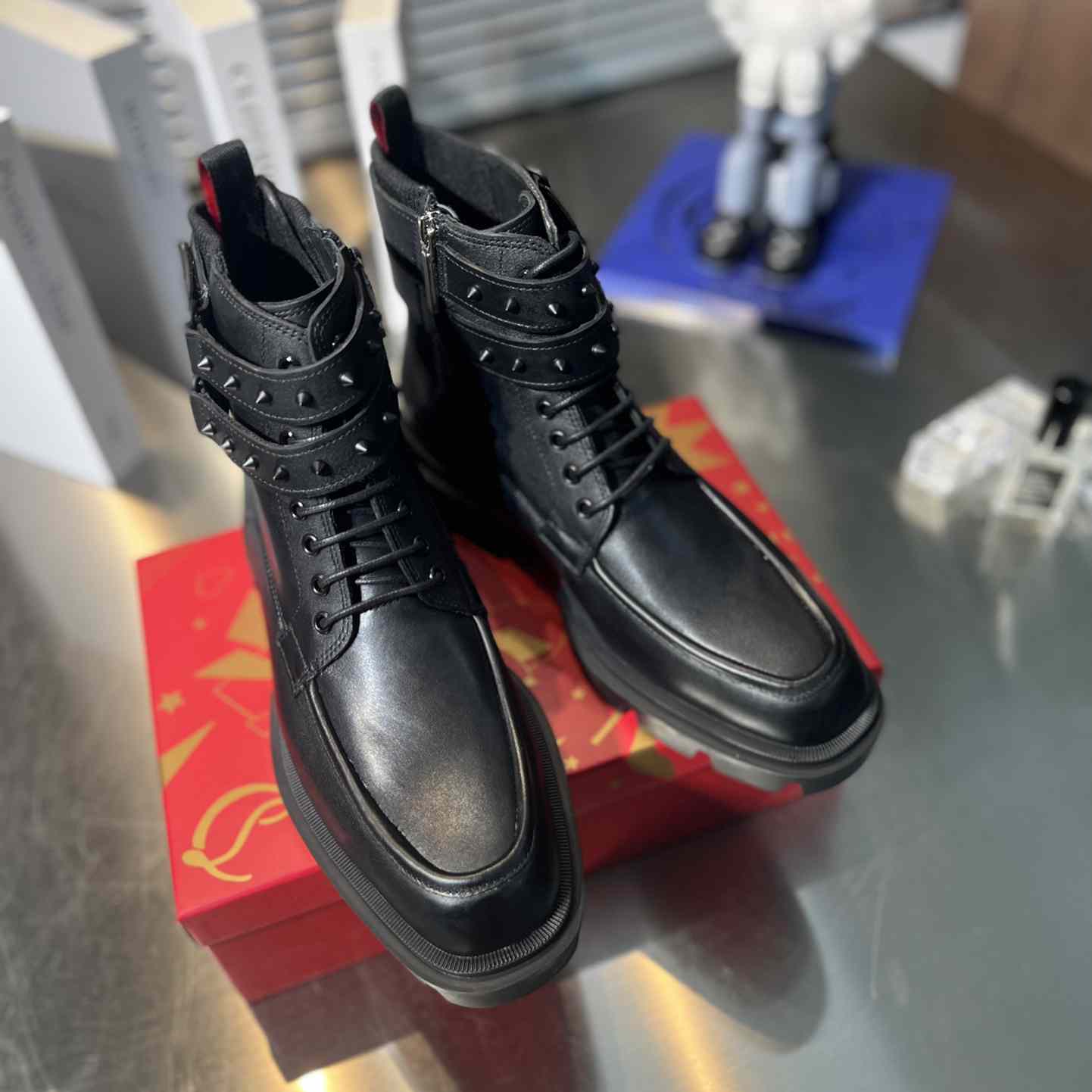 Christian Louboutin Our Fight Apron Toe Combat Boot - PerfectKickZ