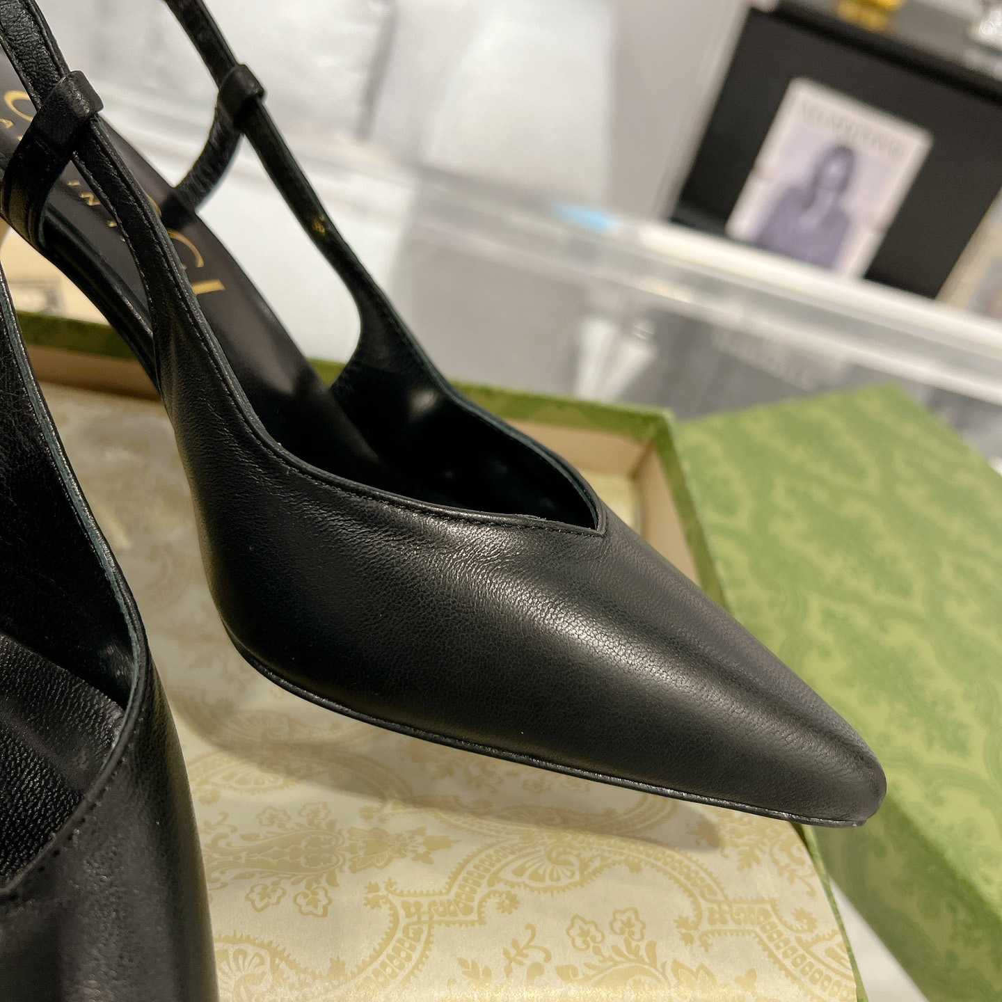 Gucci Women's Slingback Heeled Pump - PerfectKickZ