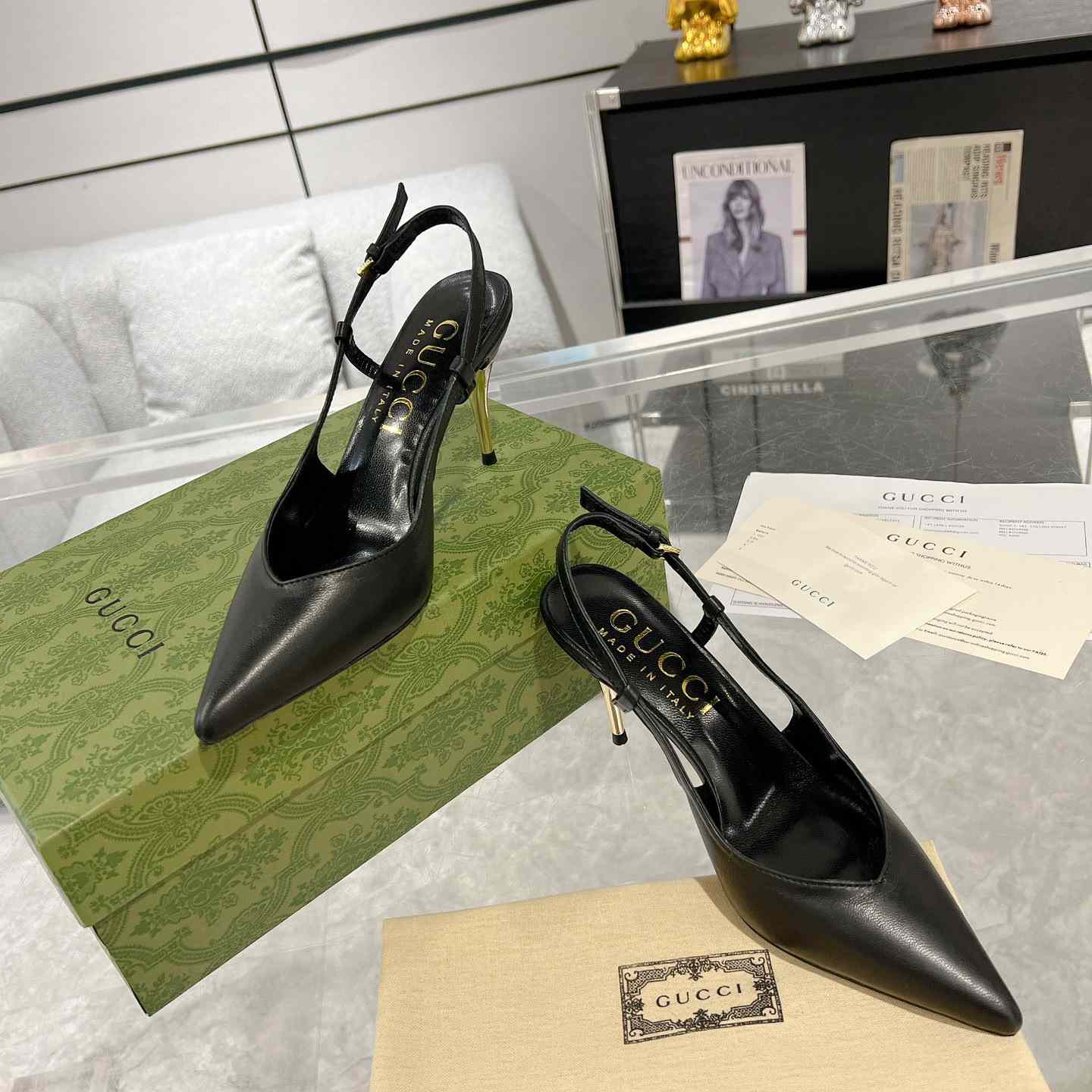 Gucci Women's Slingback Heeled Pump - PerfectKickZ