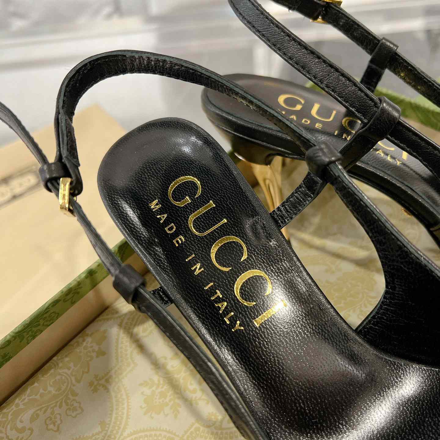 Gucci Women's Slingback Heeled Pump - PerfectKickZ