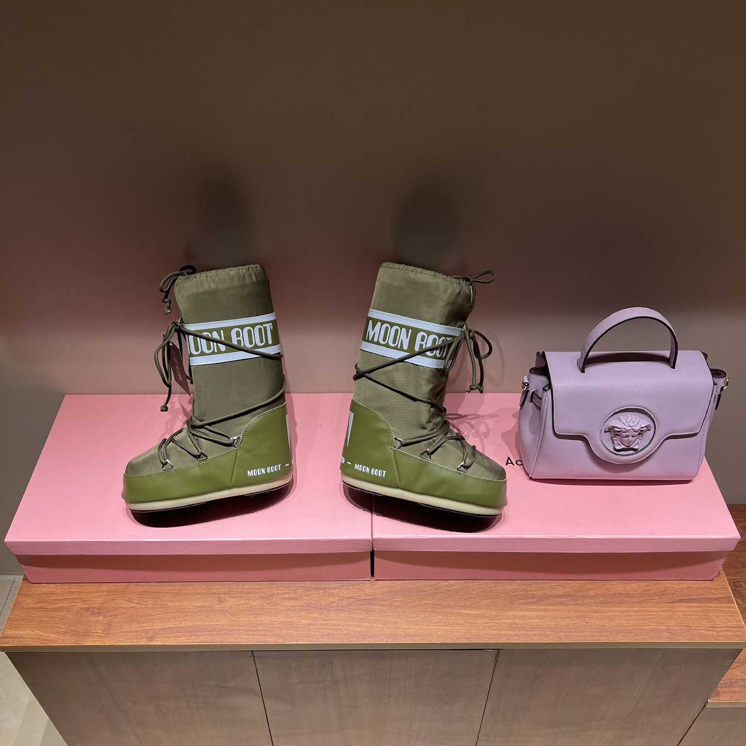 Moon Boot Icon Junior Khaki Nylon Boots - PerfectKickZ