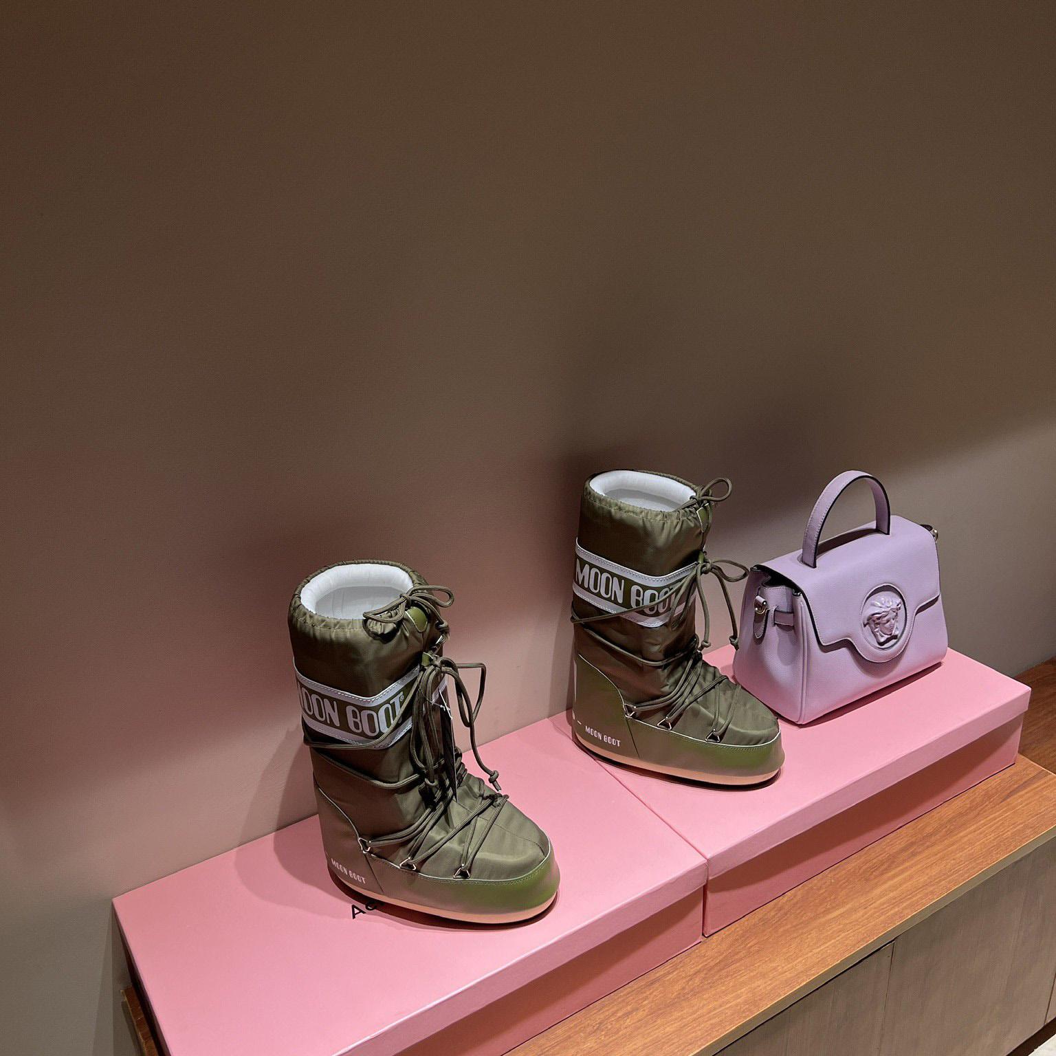 Moon Boot Icon Junior Khaki Nylon Boots - PerfectKickZ
