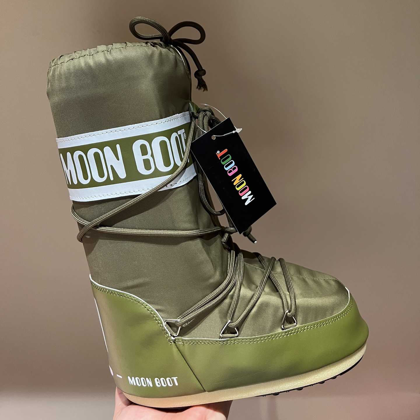Moon Boot Icon Junior Khaki Nylon Boots - PerfectKickZ