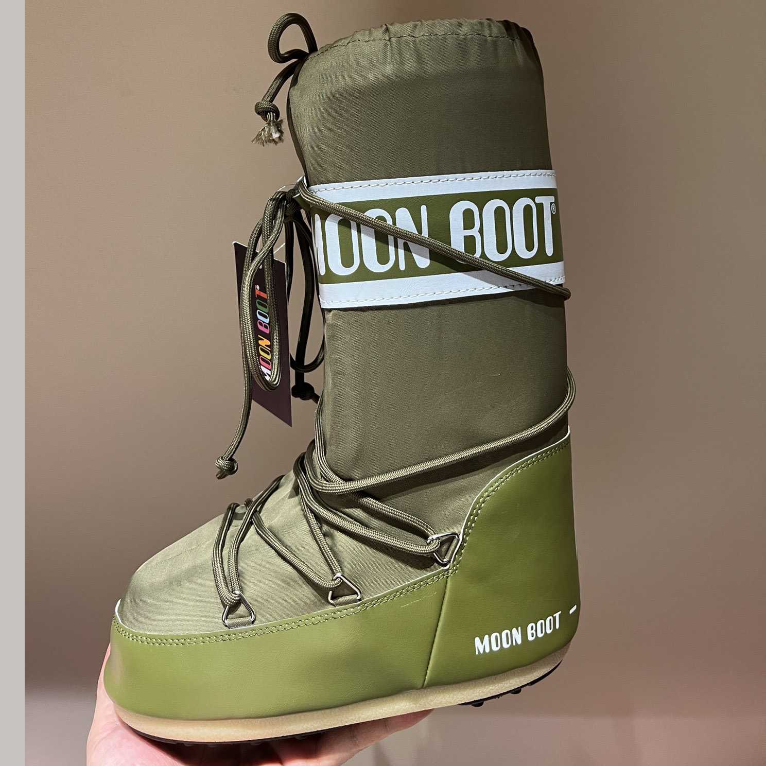 Moon Boot Icon Junior Khaki Nylon Boots - PerfectKickZ