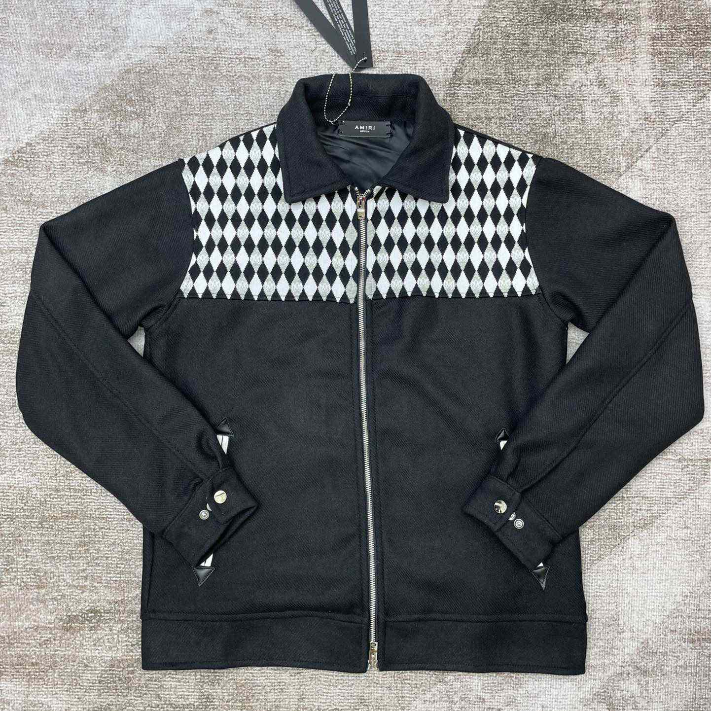 Amiri Diamond Embroidered Work Jacket - PerfectKickZ