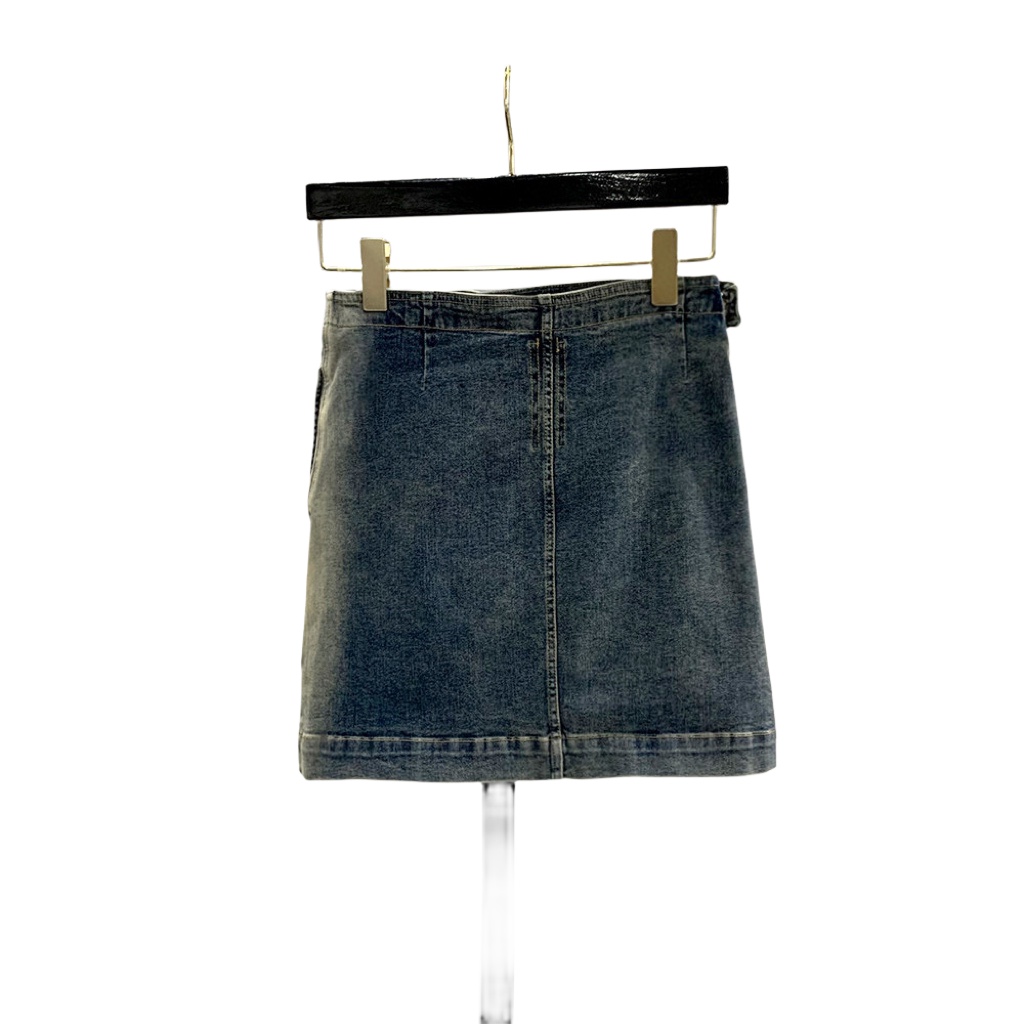 Rick Owens Dégradé denim mini skirt - PerfectKickZ