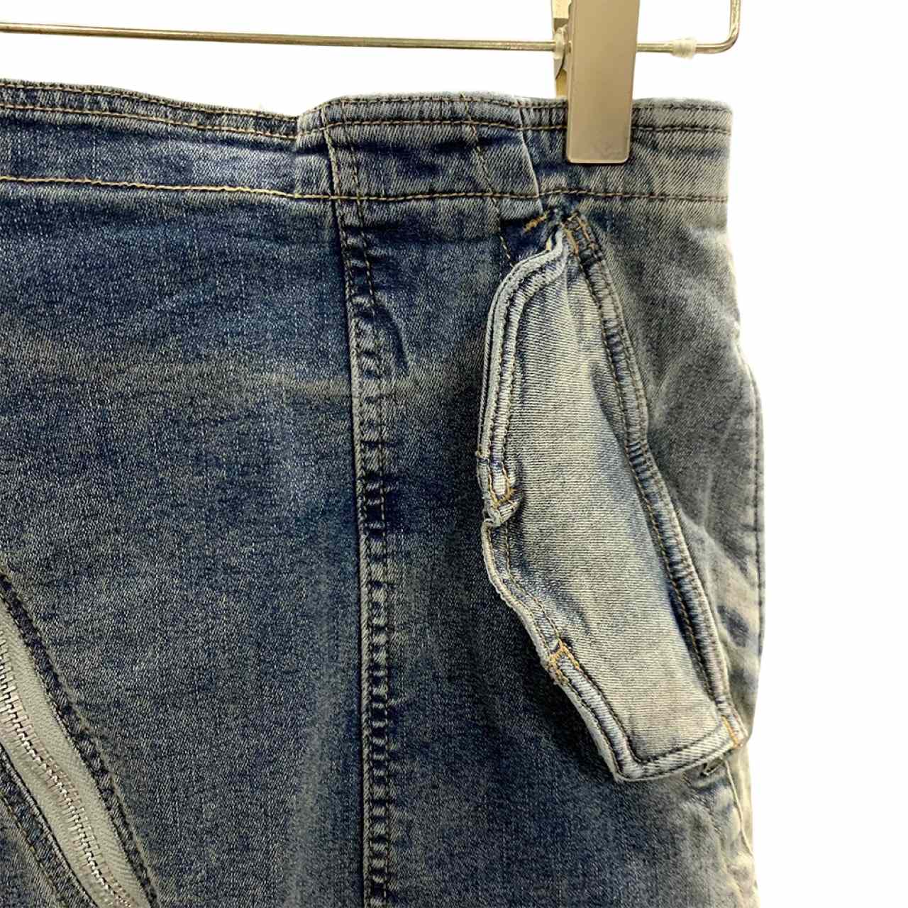 Rick Owens Dégradé denim mini skirt - PerfectKickZ