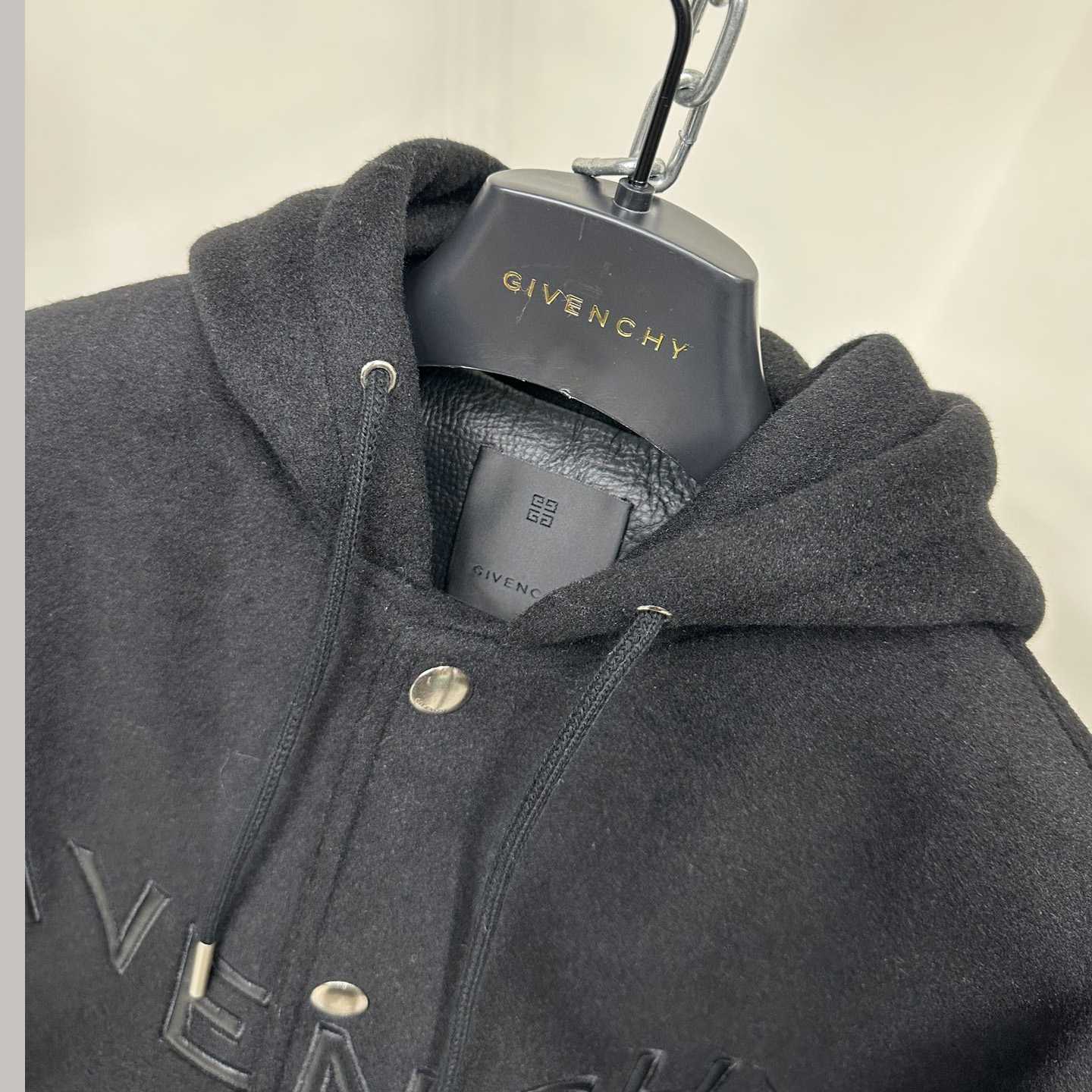 Givenchy Raised-logo Hooded Varsity Jacket - PerfectKickZ