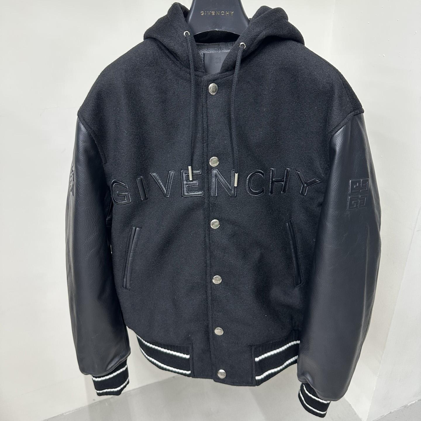 Givenchy Raised-logo Hooded Varsity Jacket - PerfectKickZ
