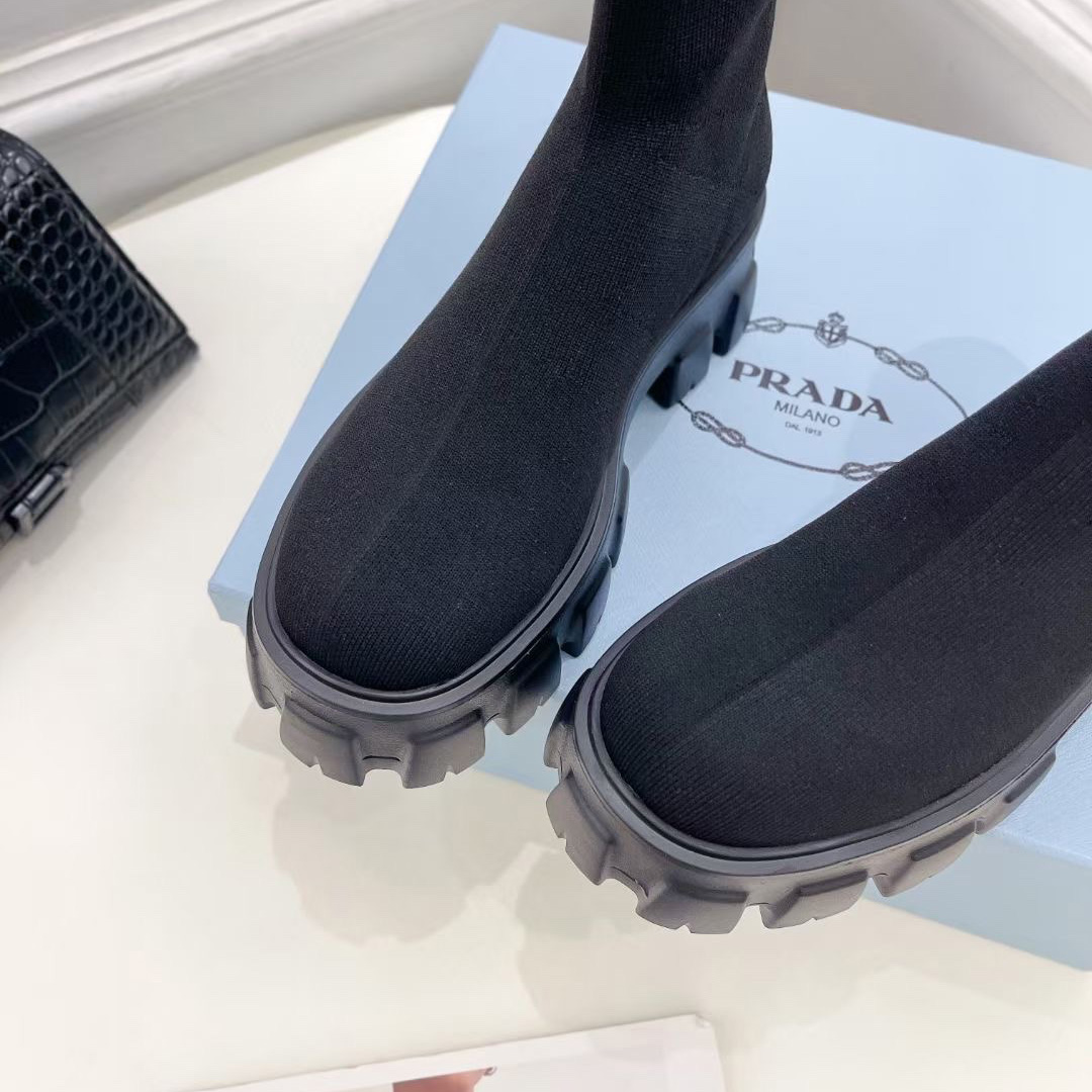 Prada Monolith Knit Booties - PerfectKickZ